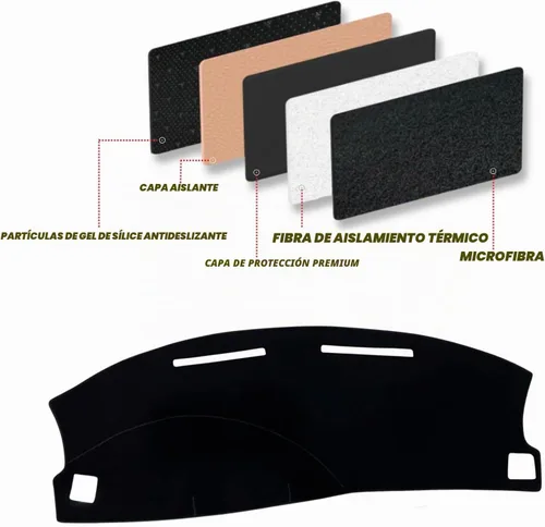 Vista 4 de Cubierta Alfombrilla Tapete para Tablero de Instrumentos Antideslizante Personalizada Compatible con Dodge Charger 2005 2006 2007 Protector Parasol