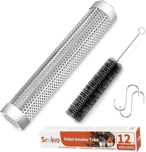 Vista 5 de Tubo de humo para ahumador de pellets de 6 pulgadas, acero inoxidable para ahumador de pellets, accesorios para ahumadores calientes o fríos