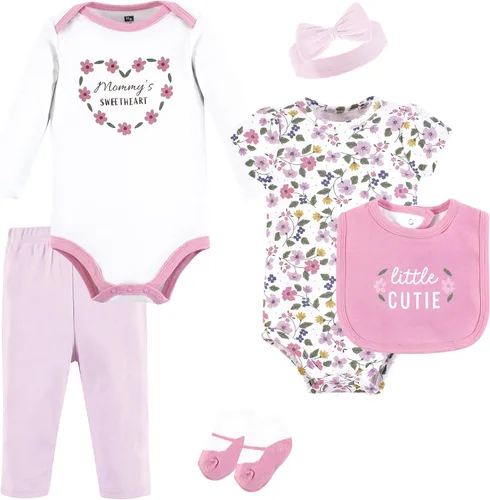 Vista 54 de Hudson Baby Juego de canastilla de algodón unisex para bebé Arcos de ballet Bunny