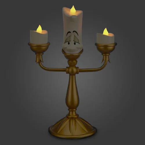 Vista 2 de Disney Parks Exclusive - Figura de candelabro Lumiere con luz de La Bella y la Bestia