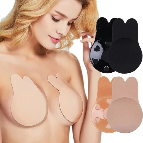 Vista 4 de Fundas de silicona reutilizables para pezones con cinta de levantamiento de senos, invisibles, adhesivas, para levantamiento de pechos