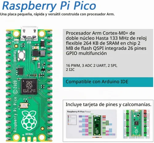 Vista 3 de Freenove Kit de inicio definitivo para Raspberry Pi Pico (incluido), microcontrolador Cortex-M0+ de doble núcleo, tutorial detallado de 767 páginas
