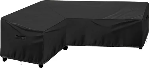 Vista 14 de OutdoorLines Funda seccional curvada impermeable para exteriores, resistente a los rayos UV, resistente al viento, para terraza, césped y patio