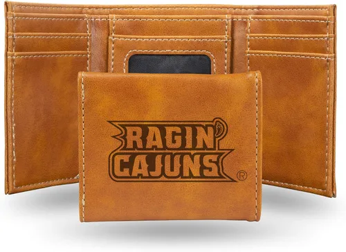Vista 155 de NCAA Rico Industries - Billetera triple grabada con láser, con grabado láser, accesorio para hombre