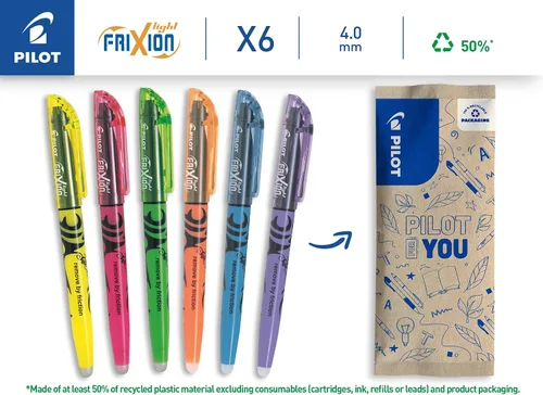 Vista 2 de PILOT Frixion Light Textmarker - Juego de 6er