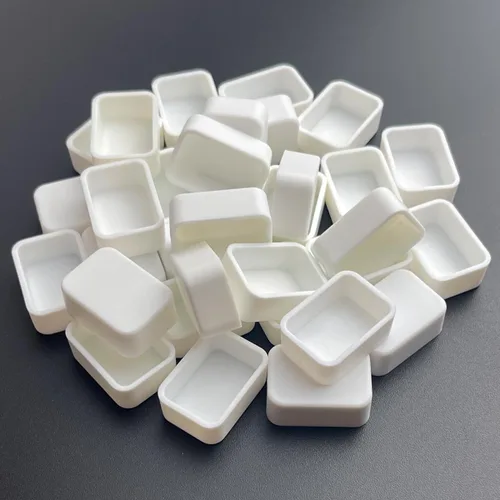 Vista 21 de FCLUB 24 bandejas de acuarela vacías – Moldes de esquina redondeada de plástico blanco de 0.1 fl oz para paleta de pintura de bricolaje