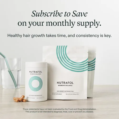 Vista 8 de Suplementos Nutrafol Women's Balance para el Crecimiento del Cabello para Mujeres, Recomendados por Dermatólogos, Edades 45 y Más, Clínicamente