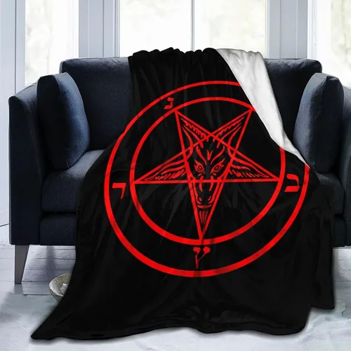 Vista 6 de Baphomet Satan Symbol - Manta térmica, ligera, súper suave y cálida para todas las estaciones, para sofás