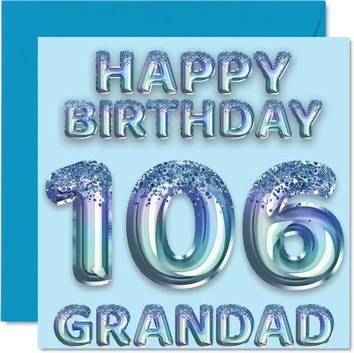 Vista 178 de Stuff4 Tarjeta de primer cumpleaños para niños, globo de fiesta con purpurina azul, tarjetas de feliz cumpleaños para niño de 1 año, nieto, hijo, 57