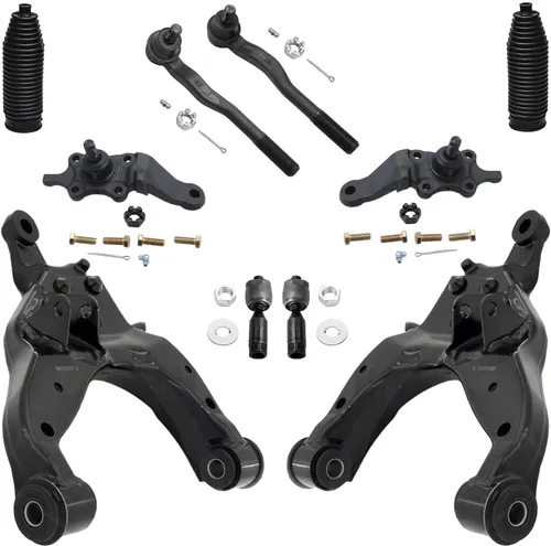 Vista 246 de Detroit Axle - Kit de suspensión delantera de 10 piezas para Chevrolet Trailblazer GMC Envoy 2004-2007 2005 2006 Soportes de brazo de control
