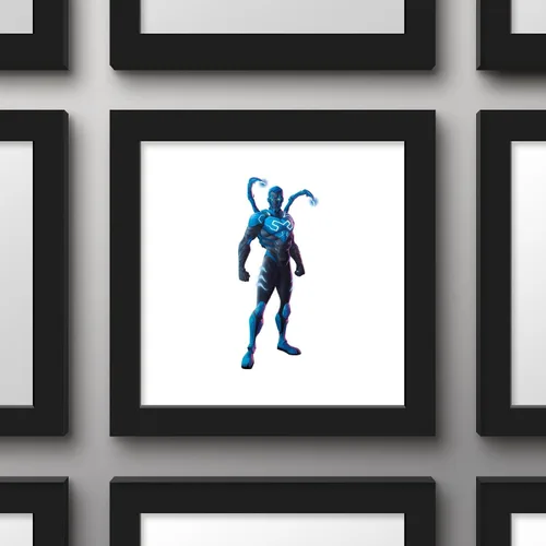 Vista 2 de Trends International Gallery Pops DC Comics Blue Beetle - Póster de pared con postura, 12 x 12 pulgadas, versión de marco negro