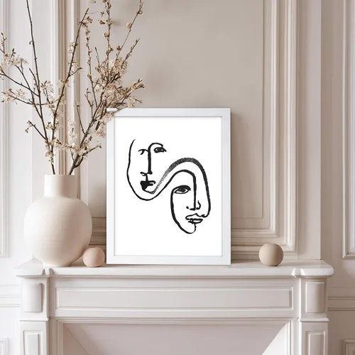 Vista 227 de Poster Master Faces Poster - Retro Women Print - Portrait Art - Sketch Illustration - Abstract Artwork - Woman Design - Chic Boho Design - Great