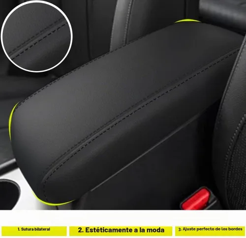 Vista 4 de Blazeray para Kia Optima 2016-2020 Funda para el reposabrazos de la consola central, de piel, antiarañazos, impermeable, protector de reposabrazos