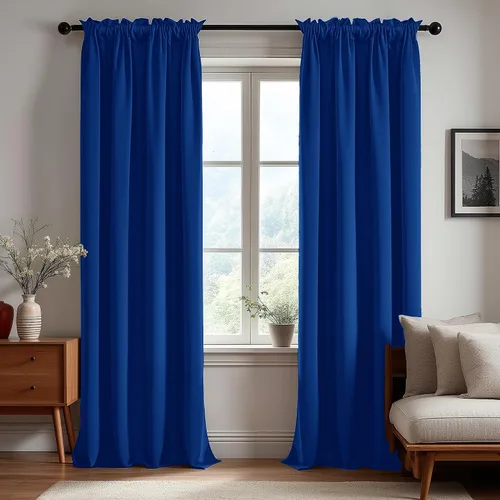 Vista 158 de Deconovo Cortinas opacas, aislamiento térmico, dobladillo para barra, reducción de ruido, certificado Oeko-TEX, cortinas de oscurecimiento