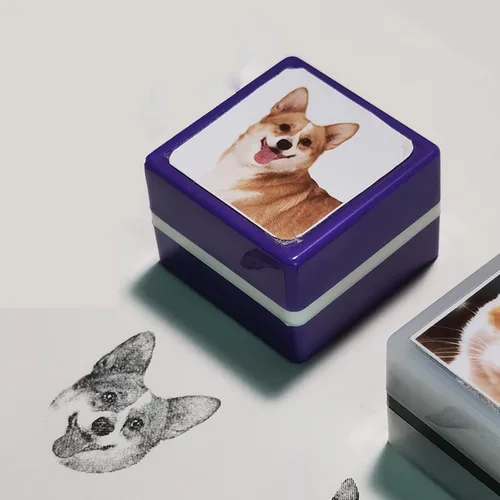 Vista 10 de Sello personalizado para retrato de mascota, sello de cara de mascota personalizado, sello de tinta personalizado, Ta personalizado, sello