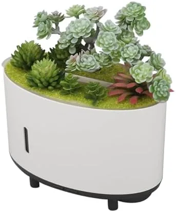 Vista 8 de Humidificador de plantas de simulación, 6.8 fl oz de aire silencioso humidificador de apagado automático, mini humidificador portátil