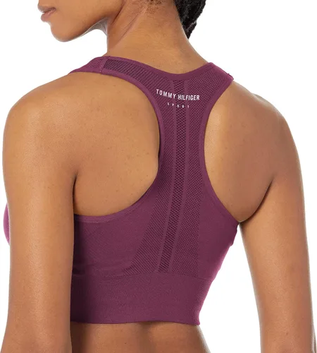 Vista 2 de Tommy Hilfiger Performance Racerback Seamless Longline Sports Bras for Women