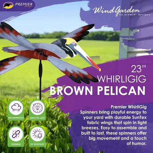 Vista 2 de Premier Designs PD21827 Pelican Spinner 23" Marrón
