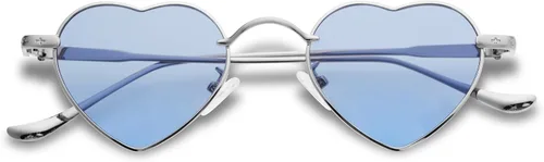 Vista 3 de Appassal Gafas de sol retro con forma de corazón para mujeres y hombres pequeños con forma de amor AP3679