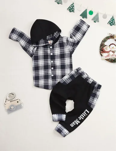 Vista 43 de Conjunto de ropa para bebés y niños pequeños, camisa con capucha y pantalones deportivos para otoño e invierno