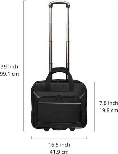 Vista 13 de Amazon Basics Funda con ruedas para laptop, 15.6 pulgadas, color negro