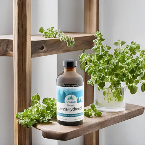 Vista 6 de PURELY WILD Dr. Cass Ingram's OregaHydrosol - Jugo de orégano mediterráneo salvaje para apoyo inmunológico, salud respiratoria y digestiva, sin OMG