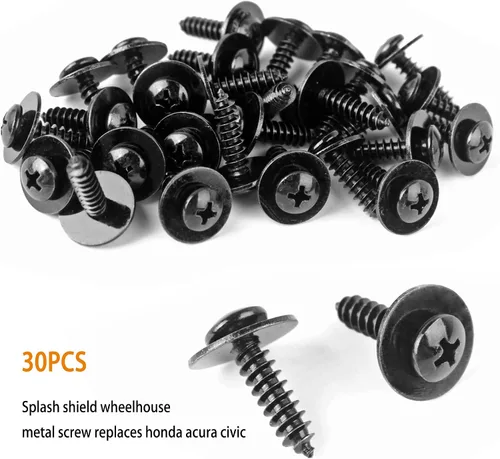 Vista 4 de Xislet 120 piezas Clips para parachoques de 10 mm 91503-SZ3-003 con tornillos para protector contra salpicaduras 90114-SE0-000 Compatibles con Honda