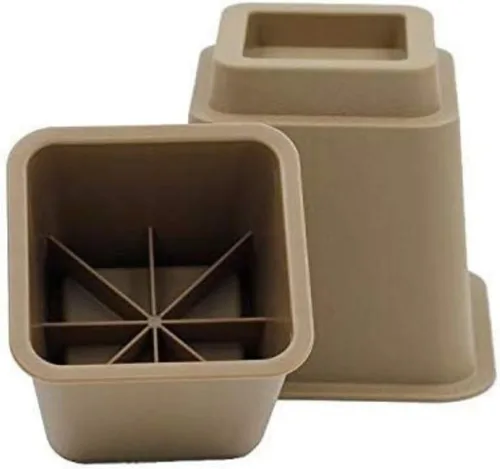 Vista 7 de HomeRoots Elevadores de cama ajustables y elevadores de muebles, elevadores de mesa de plástico resistente de 3, 5 u 8 pulgadas para cama y sofá