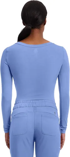 Vista 5 de healing hands - Camiseta interior de manga larga para uniforme médico, camiseta tejida para mujer, 5047 Melissa