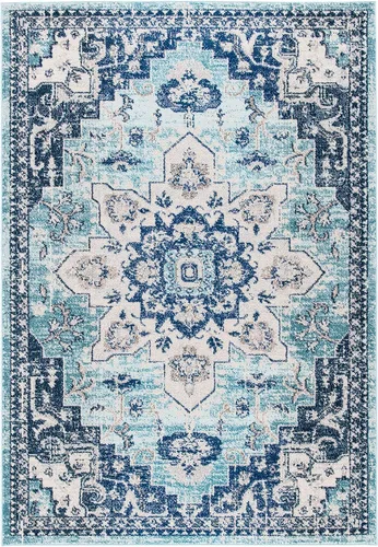 Vista 44 de Safavieh MAD473E - Tapete con diseño de medallón desgastado, bohemio elegante, colección Madison, no suelta pelos, fácil de cuidar, alto tránsito