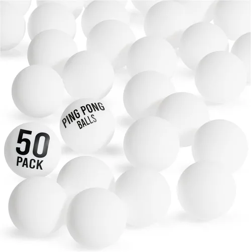 Vista 13 de D-Xam Multi Color or White Ping Pong Balls Table Tennis Ball for Games Arts Pack of 50, 30 & More, 40mm Pong Balls Party Pets School Activities