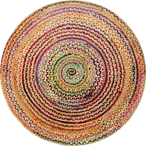 Vista 14 de COTTON CRAFT Alfombra de yute trenzada 100 % yute para puerta, alfombra pequeña tejida neutra reversible para entrada, cocina, sala de estar