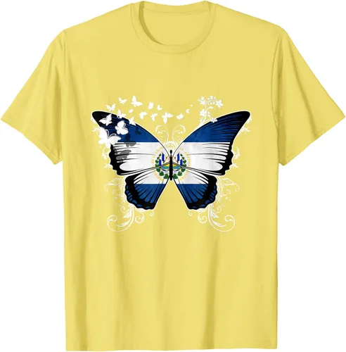 Vista 40 de Camiseta Salvadoreña Bandera El Salvador, Negro