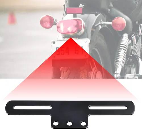 Vista 3 de Soporte para placa de matrícula, soporte de luz Dannisly para matrícula, universal para remolques, camiones, automóviles, negro