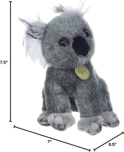 Vista 5 de Aurora® Adorable koala de peluche Miyoni®, detalle realista, compañía entrañable, gris, 9 pulgadas