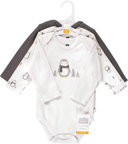 Vista 32 de Hudson Baby Body unisex de algodón de manga larga para bebé, leopardo rosa rojo