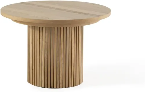 Vista 8 de Transformer Table - Mesa de comedor redonda extensible de madera maciza, mesa de comedor redonda extensible, muebles modernos que ahorran espacio