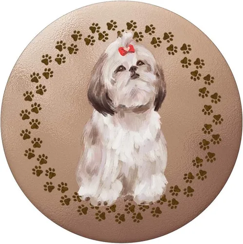 Vista 3 de Bonito regalo artístico de Shih Tzu para amante del perro – PopSockets Grip y soporte para teléfonos y tabletas