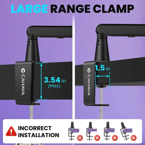 Vista 6 de CAHAYA Brazo de brazo para micrófono, soporte de brazo de micrófono ajustable de perfil bajo con poste de extensión de 3.5 pulgadas, adaptador