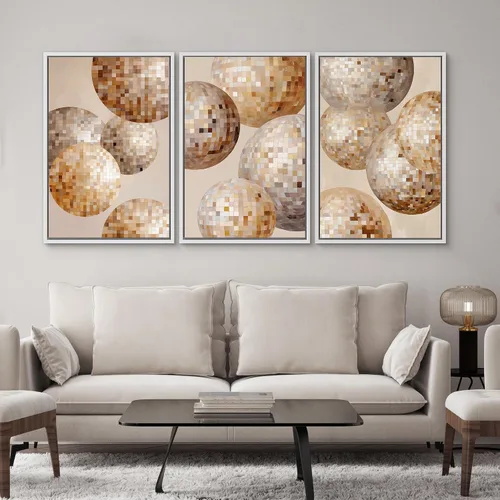 Vista 34 de SIGNWIN Lienzo enmarcado para pared, juego de arte de collage de hojas transparentes en blanco y negro, ilustraciones de naturaleza silvestre, arte