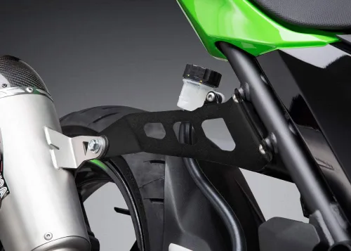 Vista 6 de MOTO4U Soporte de suspensión de escape de motocicleta para Ninja 400 2018 YOSHMURA Tubo de escape Accesorios de motocicleta negro