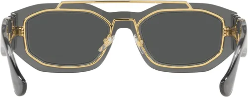 Vista 4 de Versace Lentes de sol unisex transparentes con marco gris oscuro lentes gris oscuro 2008in Gris oscuro transparente