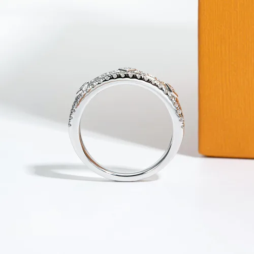 Vista 7 de Anillos de eternidad de moissanita, anillos de boda, color D, claridad VVS1, redondo, corte brillante, plata de ley 925, 56 piedras, anillos