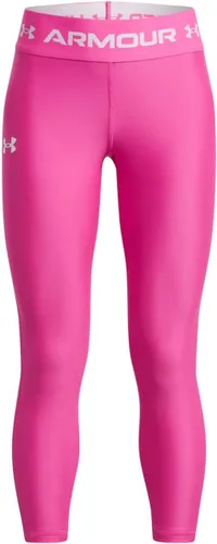 Vista 8 de Under Armour HeatGear - Leggings cortos para niñas con tobillo recortado (001) Negro / Blanco