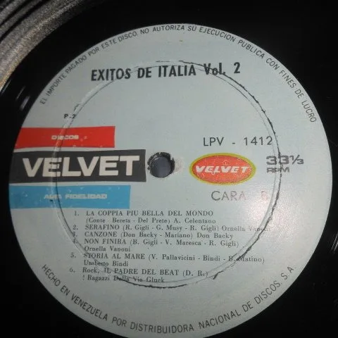 Vista 4 de Exitos de Italia - Tutii Successi Italiani Various Vol 2 LP Vinyl