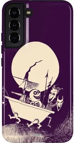 Vista 11 de Skinit Pro Phone Case Compatible with Galaxy S22 Plus - Officially Licensed Disney The Nightmare Before Christmas Jack on Spiral Hill Art Design