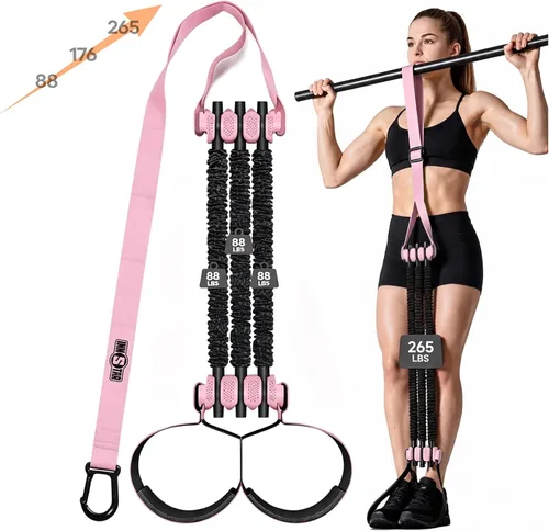 Vista 8 de Innstar Pull Up Assistance Bands, Heavy Duty Resistance Band for Pull Up Assist, Adjustable Resistance 165-265lbs with Fabric Feet/Knee Rest, Pull