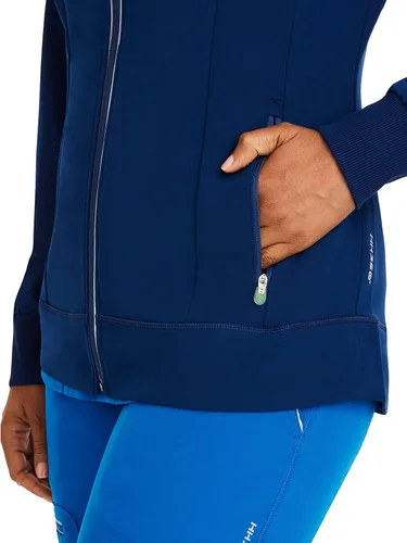 Vista 4 de Healing Hands Womens Scrub Jacket 2 Pocket HH360 5067 Carly Zip Up Stylish Women Jacket