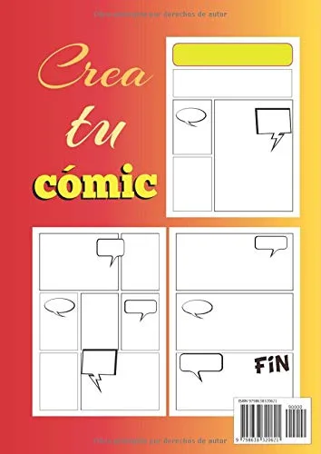 Vista 2 de Crea tu cómic Cómic en blanco - actividad creativa para niños - 100 páginas (Spanish Edition)