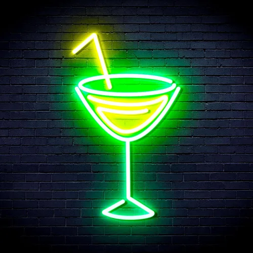 Vista 32 de AdvPro Seco Martini Flex Silicona LED Neon Sign - Azul - st16s32-fnu0207-b